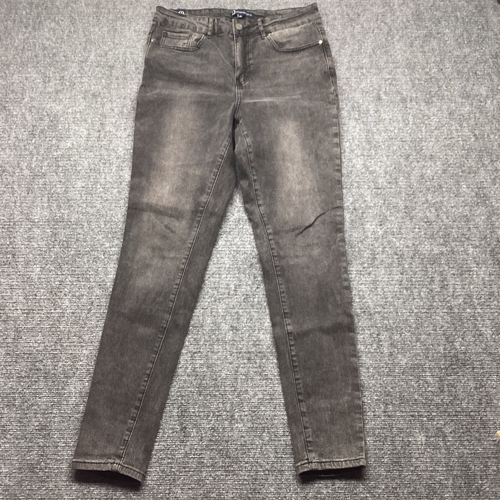 Our Republic For All Women's Gray Distressed Denim Jeans Skinny Stretch Size 10